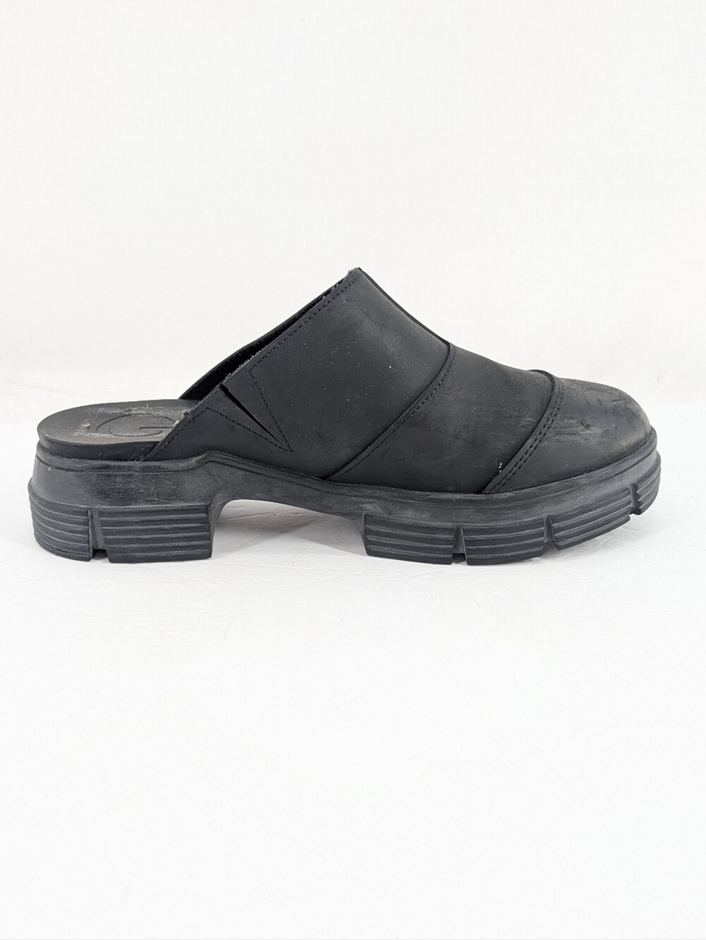 GANNI Chunky Platform Rubber City Mule Clogs Black Size 38 / 7.5 / 8 - Picture 7 of 10